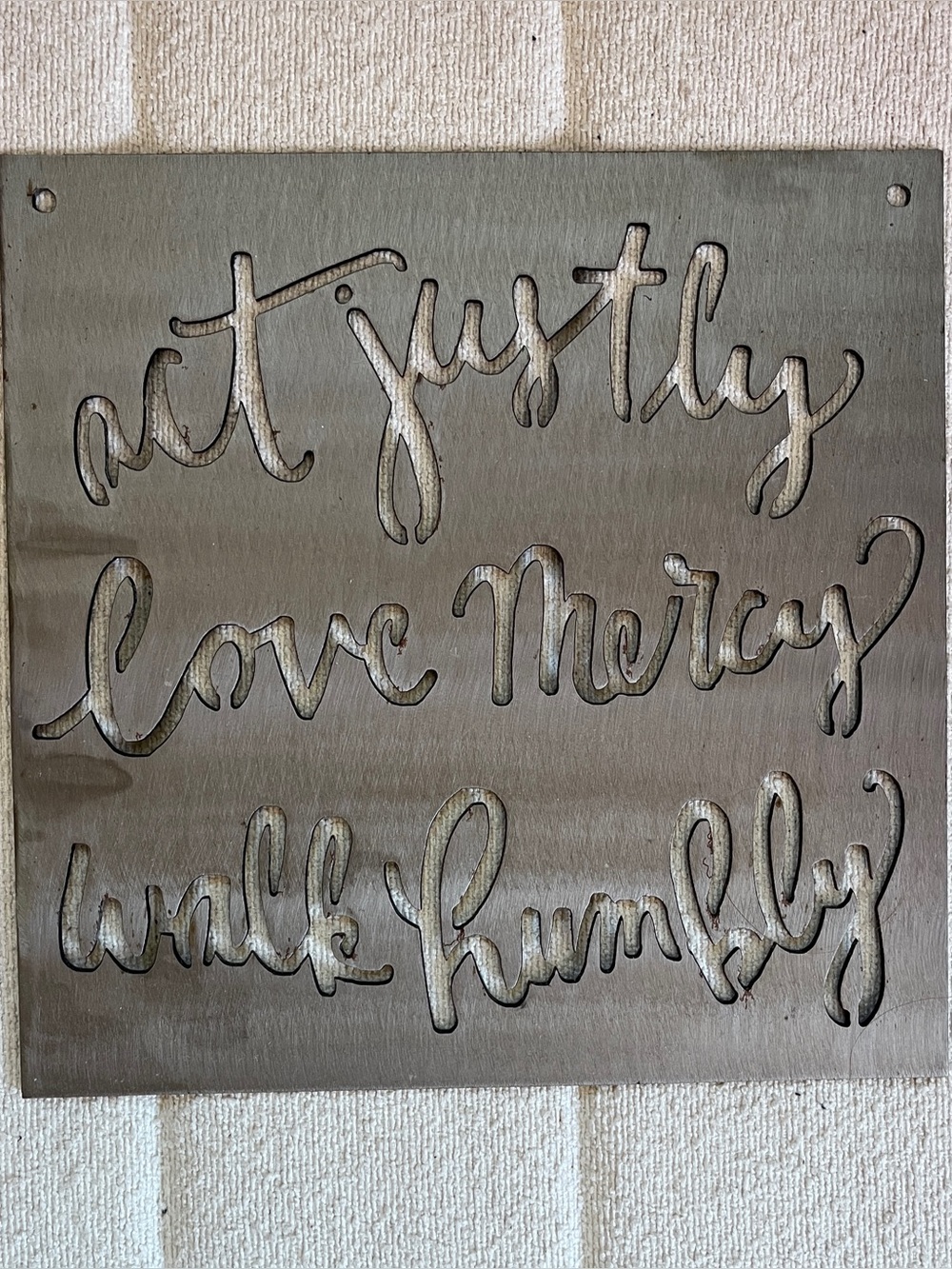 Magnolia JDH Metal Wall Art “Act Justly”